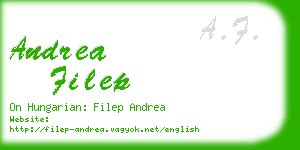 andrea filep business card